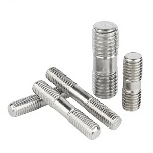 Factory Wholesale Stainless Steel Zinc Plated Double End Stud Full Threaded Rod Industrial Fastening Double Head Bolt Connector