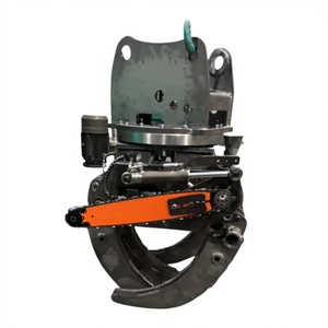 Hydraulic Saw Clamp for 10-30 Ton Excavators-Log Sectioning Cutting Attachment Grapple Motor Chainsaw