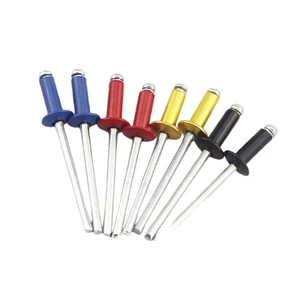 Colored Aluminium Pop Rivet Red/Blue/Yellow Binding Head ISO Standard Blind Rivet 0.122 Diameter Class 4.8 6.8 Bright Finish