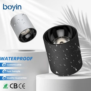 Waterproof Surface Mounted Downlight Round Downlight Black White Aluminum Spot Light for Hallway Corridor Gallery Villa Hotel