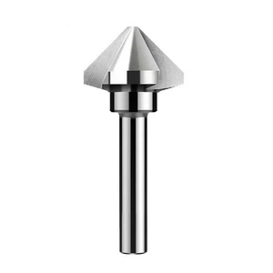 WEIX 3 Flutes HSS Round Shank 5-12mm Diameter Chamfer 60/90/120 Degree Countersink Drill Bit for Chamfering and Deburring