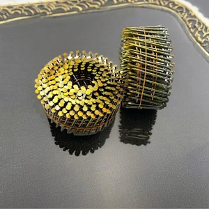 Q235 Steel Wire Coil Nails 2-1/4 Inch Screw Smooth Shank Diamond Point for Wood Pallets Construction Carbon Steel Roll Nails