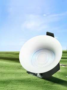 Full-Spectrum Invisible Energy-Saving LED Downlight for Home Living Rooms 75mm Recessed Anti-Glare Ceiling Downlight