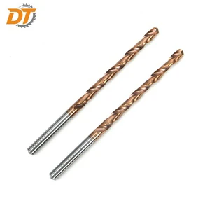 DT Customizable Solid Carbide Straight Shank Metal Drill Bit For Hardened Steel CNC Machine Tools With AITiSiN Coating