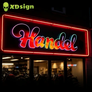 Letrero LED RGB Personalizado Logotipo, Letras Luminosas 3D, Negocios Letreros LED Exteriores Para Negocios