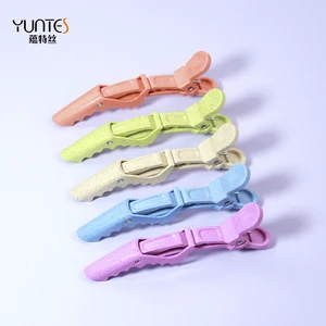 Haircut Wheat Straw Plastic Alligator Clips Salon Hairdressing Sectioning Clips for Perm Dye Waterproof Styling Tools Carton