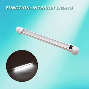 12V LED RV Ceiling Light 12 Inch Interior Lighting Fixture with Switch Under Cabinet Wardrobe Lamp for Motorhome Truck Yacht