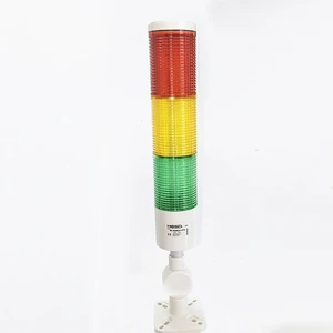 MESD M6 IP65 LED Tower Light Indicator Customized Labels Standing Flash Beeping Alarm CE Equipment AC/DC24V RGB 5000K Daylight