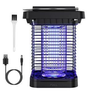 Electric Solar Powered Bug Zapper 1076Sq.Feet Range Mosquito Killer Lamp IP65 Waterproof Indoor Insect Fly Trap Catcher