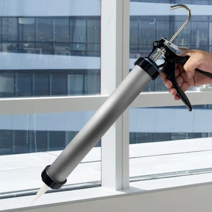 Heavy Duty Aluminum Alloy Sausage Caulking Gun 360 Degree Rotating Manual Silicone Sealant Gun for Construction