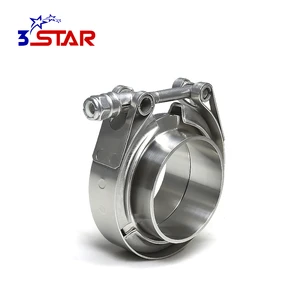 Clamp v Exhoust Pipe 6 Inch Standard v Band Clamp with Male and Female Flanges