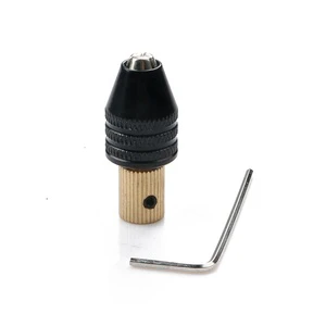 Brass Electric Small Motor 3mm Central Shaft Drill Three Claw Universal Small Chuck 0.3-3.4mm Set