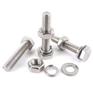 304 316 Stainless Steel Bolts and Nuts DIN931 DIN933 M8 M30 Fastener Supply