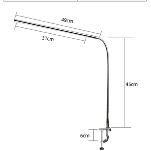 Reading Light With Adjustable Metal Clip That Bends and Folds at Will