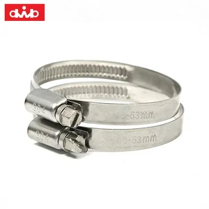 Bolt Clamps Adjustable Heavy Duty Germany Type Worm Gear Hose Clamps SUS304 Materials Hex Head Ccrew Steel Clamps Best Price