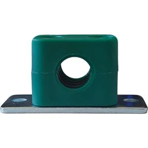 Light Duty Single-Hole Hex Plastic Pipe Clamp Extended Mount Holes Easy Installation Factory Direct for Hydraulic Piping