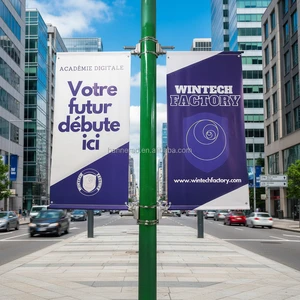 Banner Lamp Post AD Pole Banner Bracket Kit