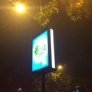 LED Outdoor Street Furniture Light Billboard Solar Panel As a Option for Advertising for Pole LED Back Light Pole Light Box