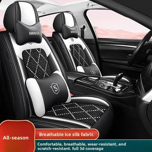 Custom-Fit Look Car Seat Covers - Universal Full Set Protector - Non-Slip Bottom & Breathable Interior Accessories