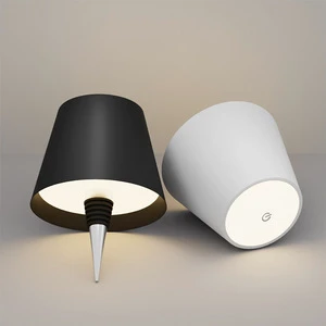 Modern Portable LED Restaurant and Bar Table Lamp Touch Control Wireless Cordless with Rechargeable Feature for Home Decor