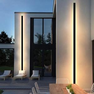 Modern Minimalist Outdoor Waterproof Long Strip Wall Washer Light, LED Linear Wall Lamp for Courtyard, Outdoor Lighting Fixture