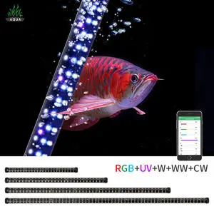 New Arrival Dimmable Waterproof UV Aquarium Light with App Control for Fish Tank Arowana Tanning Light