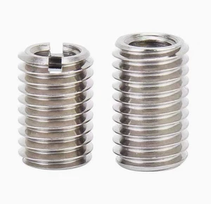 Factory Supply 304 Stainless Steel M3-M20 Bolt Style Threaded Sleeve Locking Insert, Screw-in Thread Repair Bushing