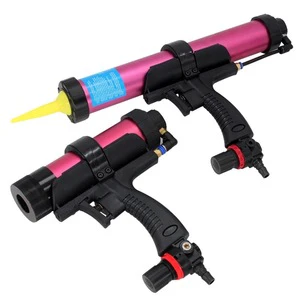 Industrial Pneumatic Caulking Gun Steel Handle Aluminum Barrel Manual Power Source for Construction Glue OEM Customizable