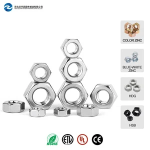 SS304 Stainless Steel Hex Nut M5 M6 M8 M10 M12 DIN934 Standard Hexagonal Nut A2-70 Grade Fastener Wholesale
