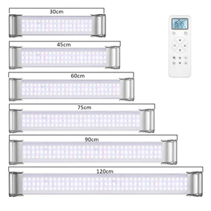 No Flash Screen 30-120cm Full Spectrum LED Aquarium Lights Separate Controller Programmable Dimmable IP54 Rated for Marine Tanks