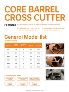 Premium M'One Drilling Core Barrels Cross Cutter Rock Drilling Tool Large Diameter Foundation Pile Drilling 1 Year Warranty