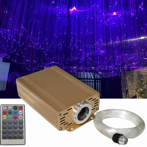 Wedding Decoration Light 16w Golden Housing Engine RGB with 3m 600pcs 0.75mm Sparkling Fiber Optic Remote Control 110v 220v