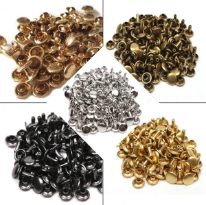 5/6/7/8/9/10/12mm Brass Double Cap Rivets And Studs For Handbags/ Leather/Belt