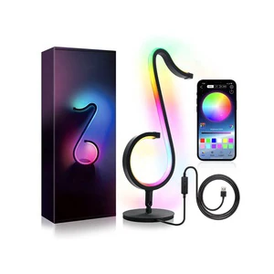 New Product Fashion Musical Note Lamp Score Night Light Bedroom Bedside Atmosphere RGB Dimmable Table Lamp