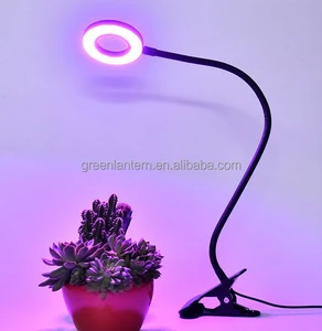 New Plant Growth Lamp USB Cycle Timing Indoor Flesh Full Spectrum Round Clip Led Grow Light