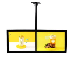 Indoor Restaurant LED Menu Light Box Hanging Display Poster Frame for Advertising Clear Menu Board