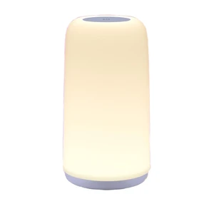 RGB LED Night Lamp USB Rechargeable ABS Bedside Lamp with Remote Control for Home Decoration