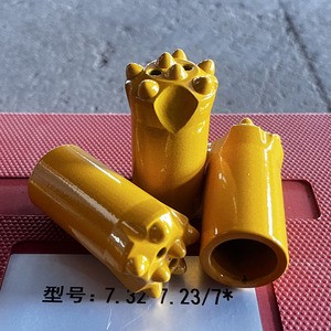 Carbide Drill Bit Set 32mm 7buttons 7degree Tapered Rock Drill Bits Long Reservoir For Jack Hammer Use