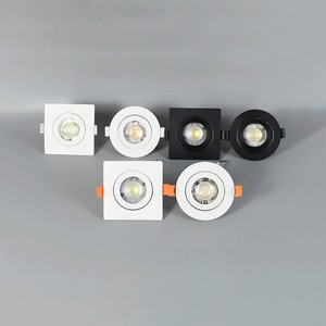 Round Square Recessed Spotlight Adjustable SMD Downlight 5w 7w 9w Ceiling Spot Light Cabinet 3CCT LED Slim Spot Light LED