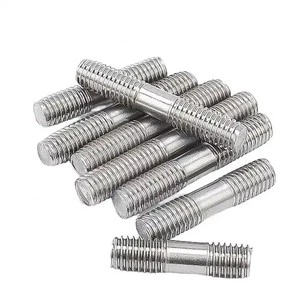 Steel Double Head Bolts with Black/Zinc Finish Metric M14-M36 Right Hand Partially Threaded
