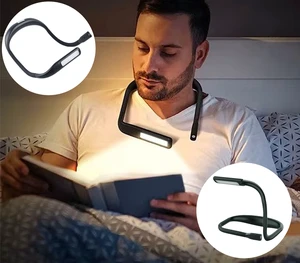 USB Rechargeable Reading Light Five Brightness Levels Round Neck Design Light With Display Lock for Sewing Camping Travel