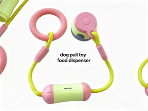 Interactive Suction Cup Dog Tug Toy Auto Treat Dispenser Teeth Cleaning Chew Rope Fun Play Food-Grade Safe Pet Enrichment Toy