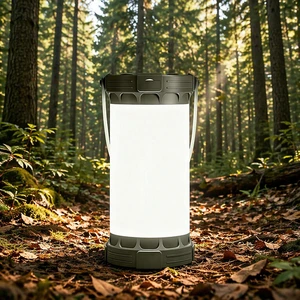 Glocusent 135 LED Camping Lantern 1500LM Super Bright IP44 Waterproof Rechargeable Lithium 5000mAh 3 Modes Color Light Portable