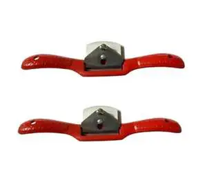 Textured Handle Metal Spokeshave Manual Hand Planer for Woodworking Hammertone Red Cast Iron Spokeshave Flat Base Carpentry