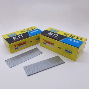 T38 T50 18 Gauge Industrial Grade Air Gun Nails Zinc Plated Steel Straight Brad Nails Pneumatic Staple for Furniture Decoration