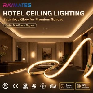 Indoor Dedicated Dc12v Cob Led Strip Lights Bendable Flexible 8mm Warm White Customizable Length Cabinet Shelf Lighting Strip