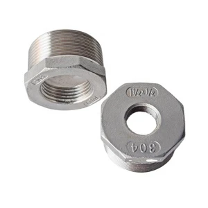 Stainless Steel 304/316 Cast Hex Reducing Bushing DN15*DN8 Female/Male BSP/NPT Threads 150psi Smooth Surface Plumbing C.Z.IT