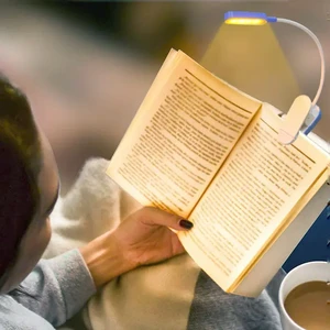 9 LED Clip-On Reading Lamp with 3 Brightness Levels and 3CCT Night Reading in Bed Rechargeable White Book Light Flexible Body