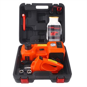 12V Electric Hydraulic Car Jack Set for Car Equipment with Electric Wrench Air Pump 3 in 1 Emergency Tools