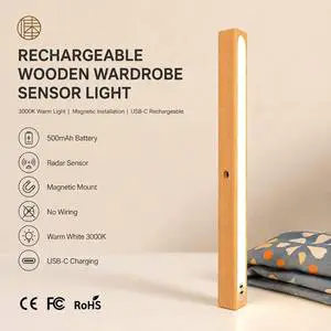 Rechargeable Infrared Sensor LED Under Cabinet Light Wall-Mounted Modern Bedroom Closet Light Kitchen Wardrobe Shoe Cabinet